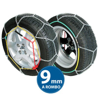 Catene da Neve per Auto 9 mm a Rombo Misura 110 Omologate Blue Ice