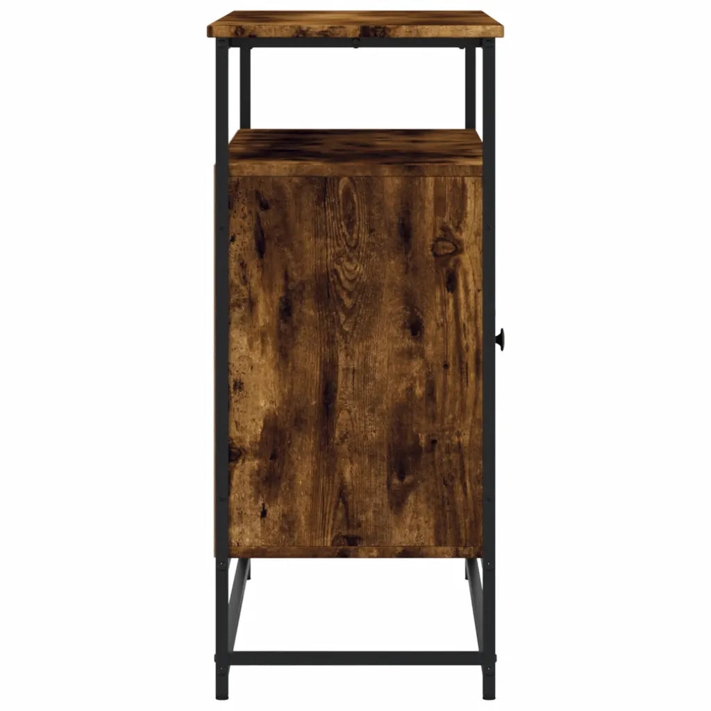 Credenza Rovere Fumo 100x35x80 cm in Legno Multistrato 835541