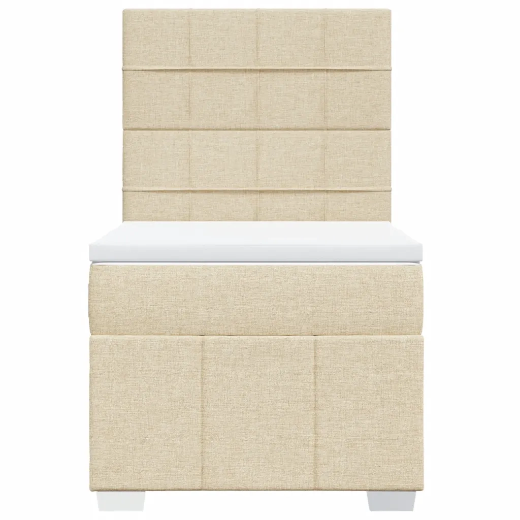 Giroletto a Molle con Materasso Crema 90x190 cm in Tessuto 3291528