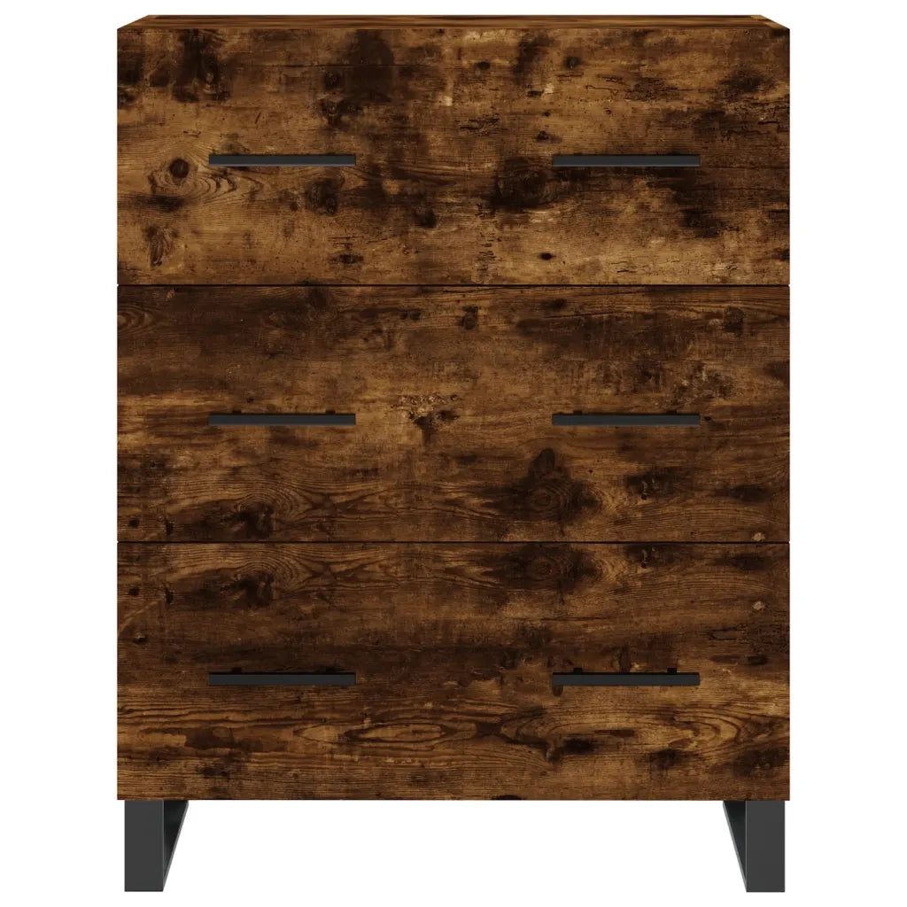 vidaXL Credenza Rovere Fumo  69,5x34x180 cm in Legno Multistrato