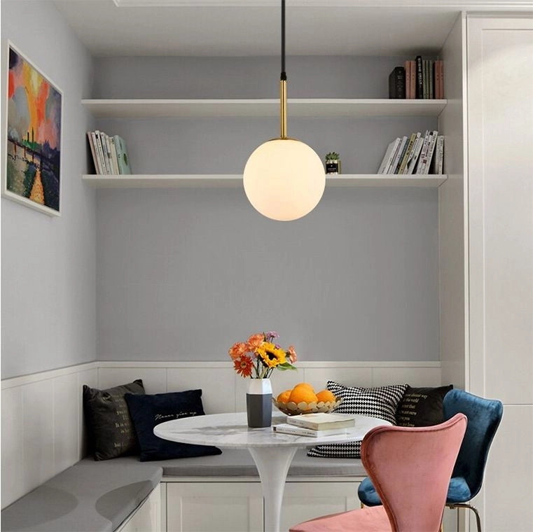 Lampada Da Soffitto Di Vetro Bianco APP431-1CP