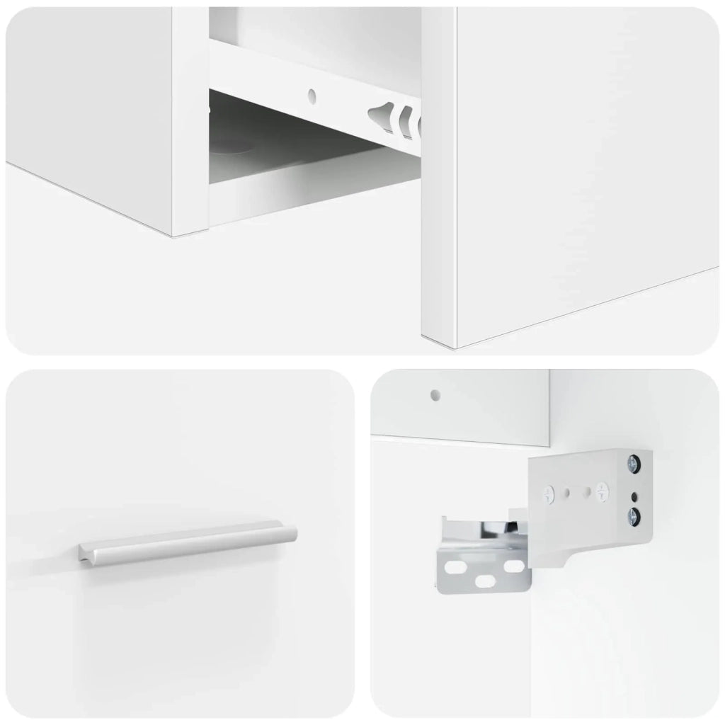 Mobiletto con Lavabo a Parete Bianco 49,5 x 35 x 63 cm 890254