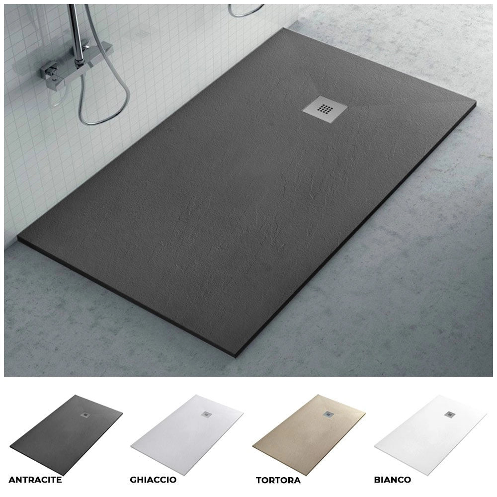 Piatto doccia in resina 80x130 rettangolare Karen ardesia
