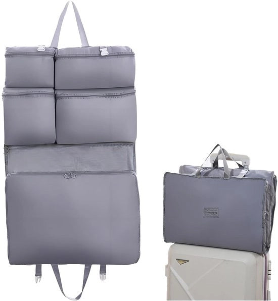 Organizzatore di Viaggio con Grande Capacità di Stoccaggio - Borsa Impermeabile - Organizzatore per Abbigliamento da Viaggio - Armadio per Abbigliamento Multifunzionale - Design Appeso - Sanitario e Risparmiatore di Spazio