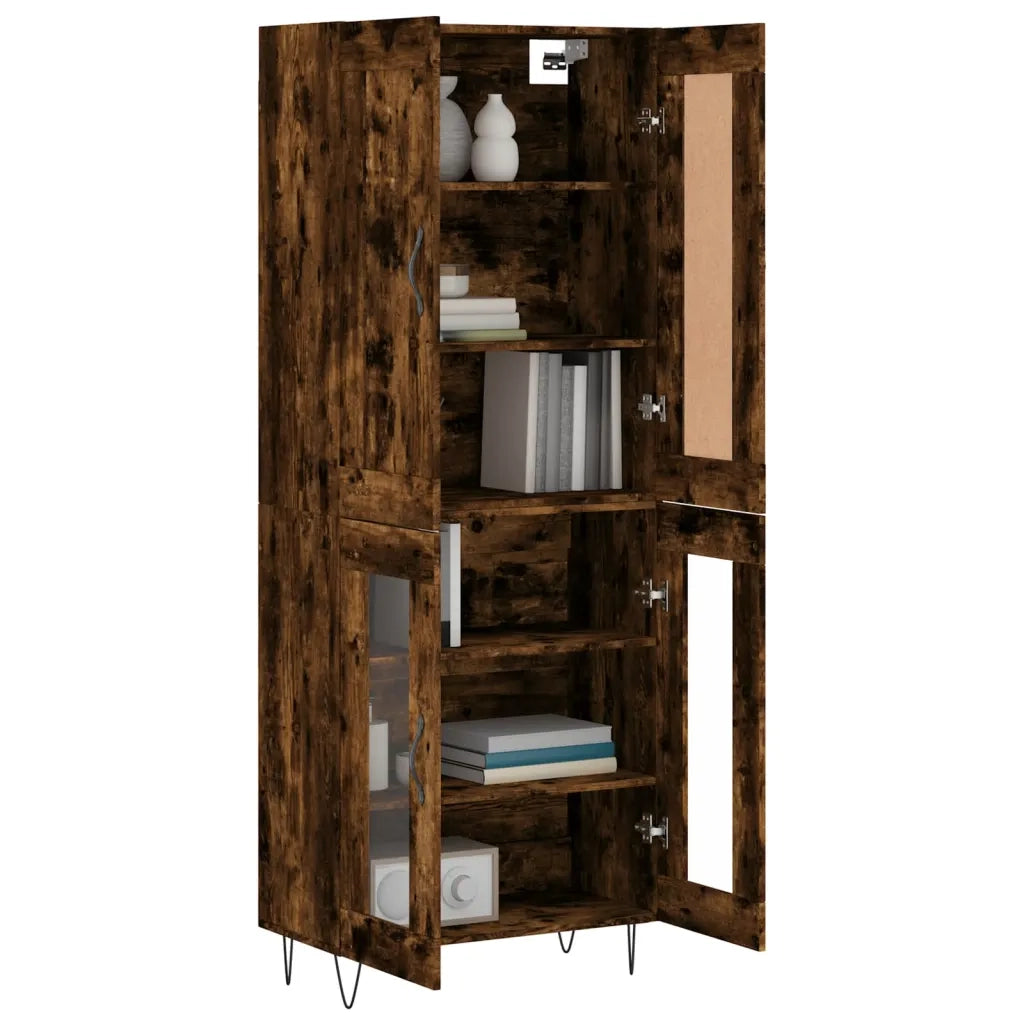 Credenza Rovere Fumo  69,5x34x180 cm in Legno Multistrato 3199654