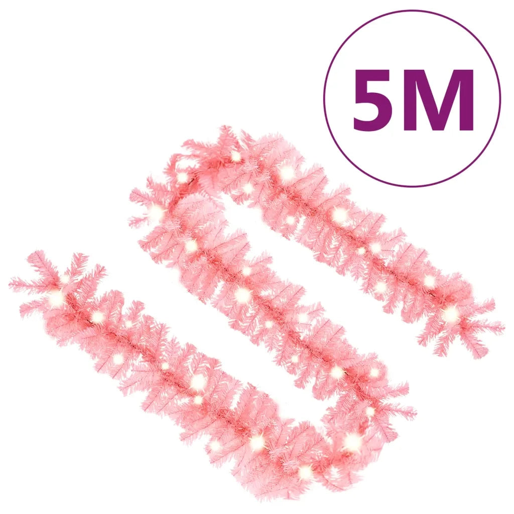 Ghirlanda Natalizia con Luci a LED 5 m Rosa CFW3336928