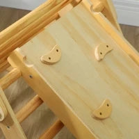 Outsunny Triangolo d'Arrampicata, 3 in 1 in Legno per Arrampicare e Scivolare, Carico Max. 50 kg, per Bambini da 18-48 Mesi, Legno Naturale