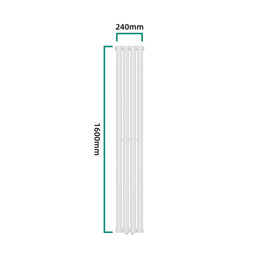 Radiatore a doppio pannello 812 watt 160 x 24 cm acciaio bianco 03_0010487