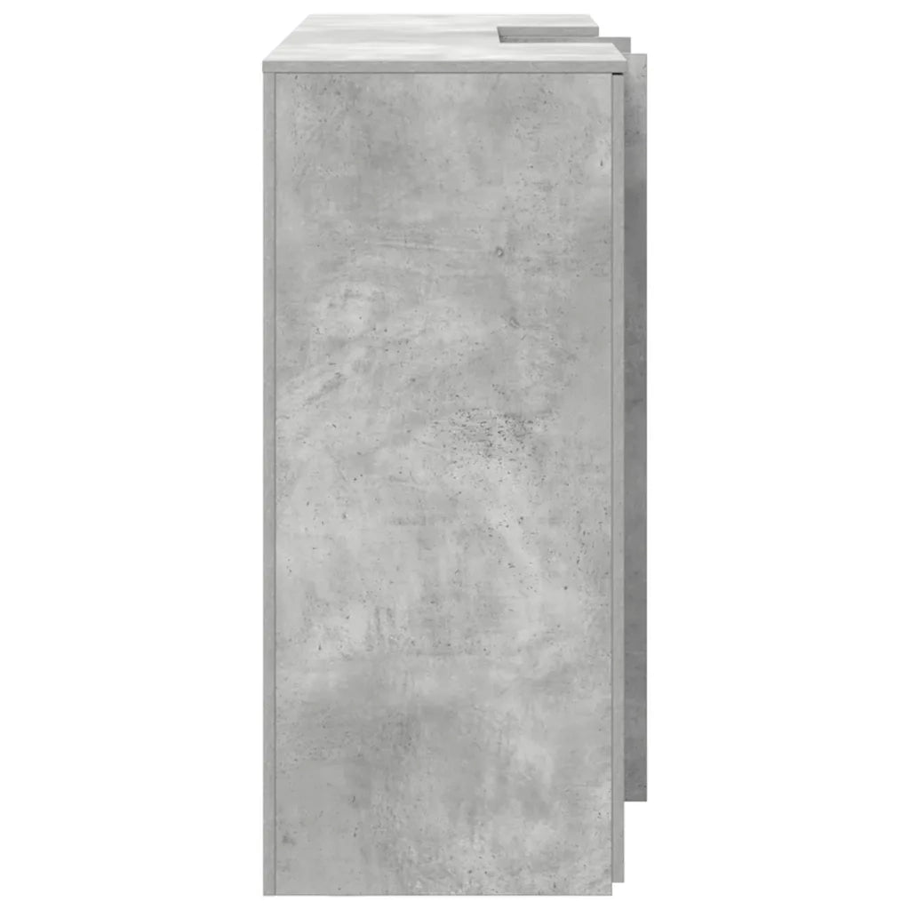 vidaXL Banco Reception Grigio Cemento 155x50x103,5cm Legno Multistrato