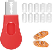 Impastatrice Ergonomica - Dispositivo per Tagliare il Pane - Coltelli in Acciaio Inossidabile - Prodotto Sostenibile - Taglio Preciso - Sicuro e Facile da Pulire - Coltello per Tagliare il Pane