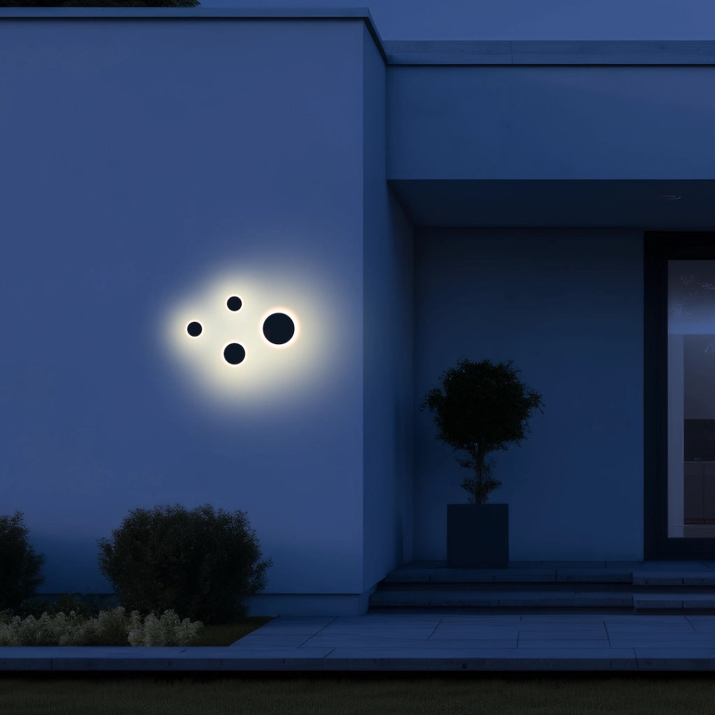 Applique esterno LED nero DISK Ø18 12W CCT IP65 Milagro