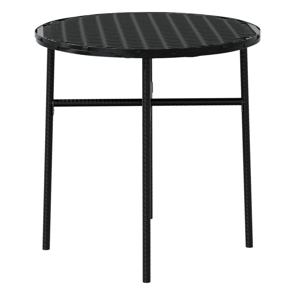 Set Mobili da Pranzo per Giardino 3 pz Polyrattan Nero cod mxl 38714