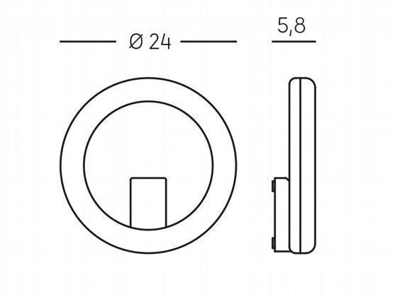 Applique Led 20W 3000K linea omega bianco