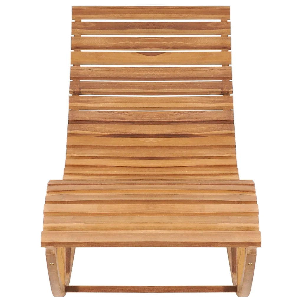 Lettino Prendisole a Dondolo con Cuscino in Massello di Teak cod mxl 67145