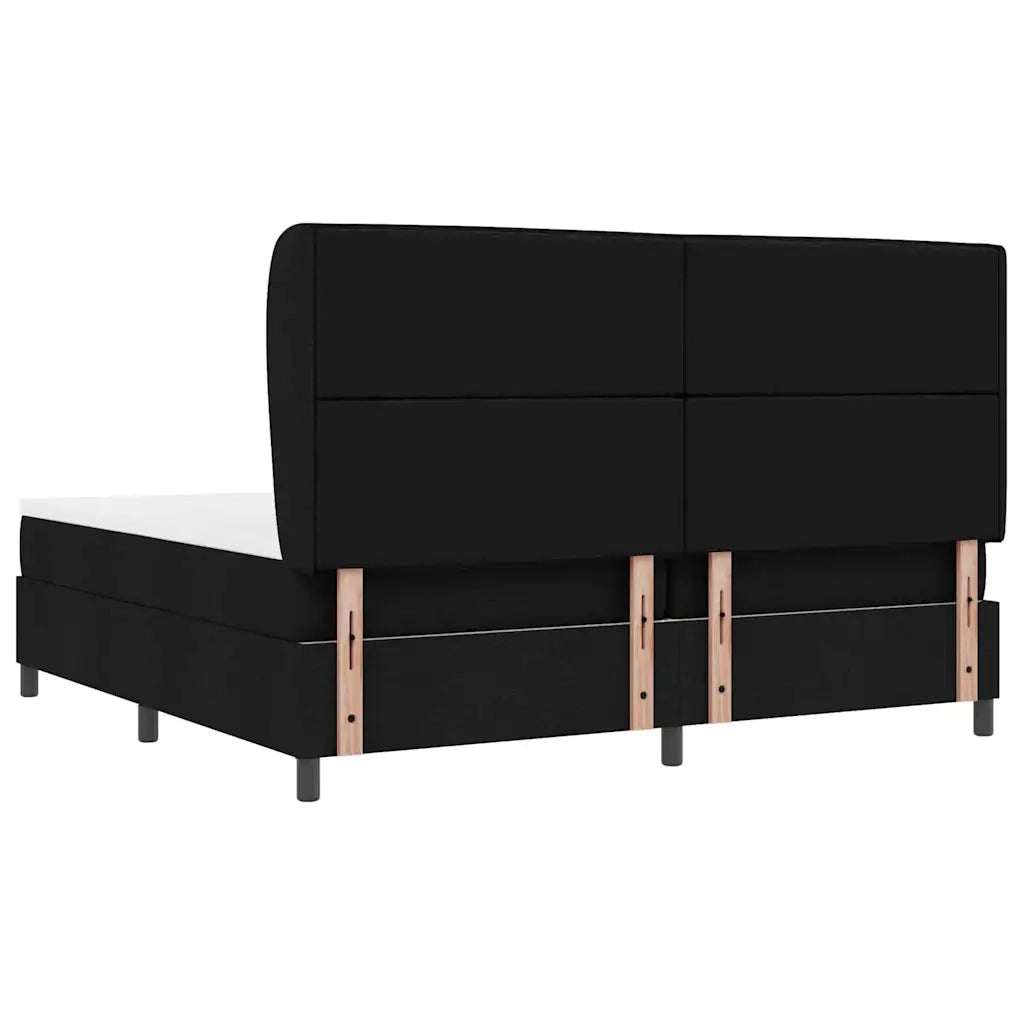 Letto a molle con materasso Nero 200 x 200 cm Tessuto 3340524