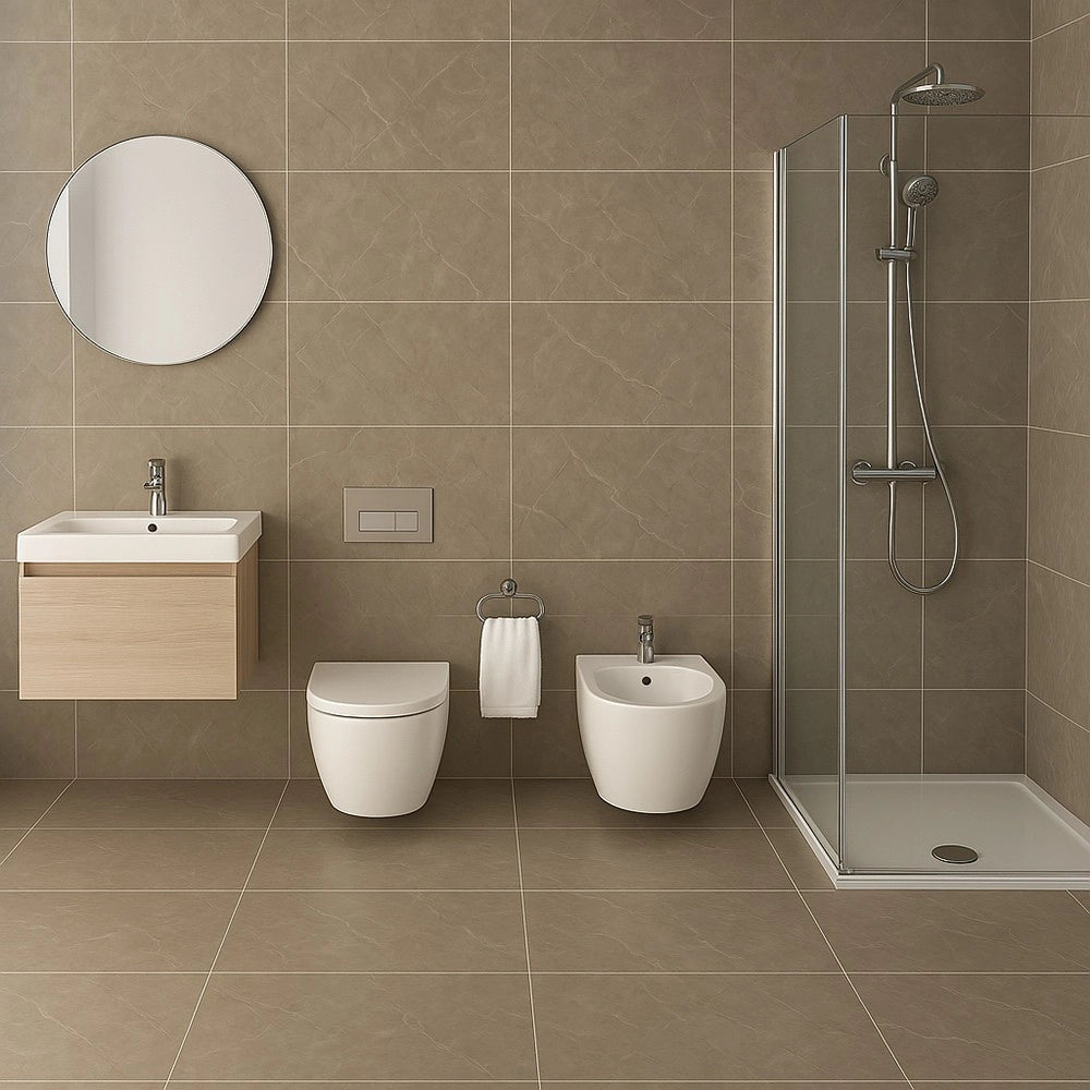 Trade Shop - Porta Asciugamani Ad Anello In Acciaio Accessorio Da Bagno Portasciugamano 87921 -