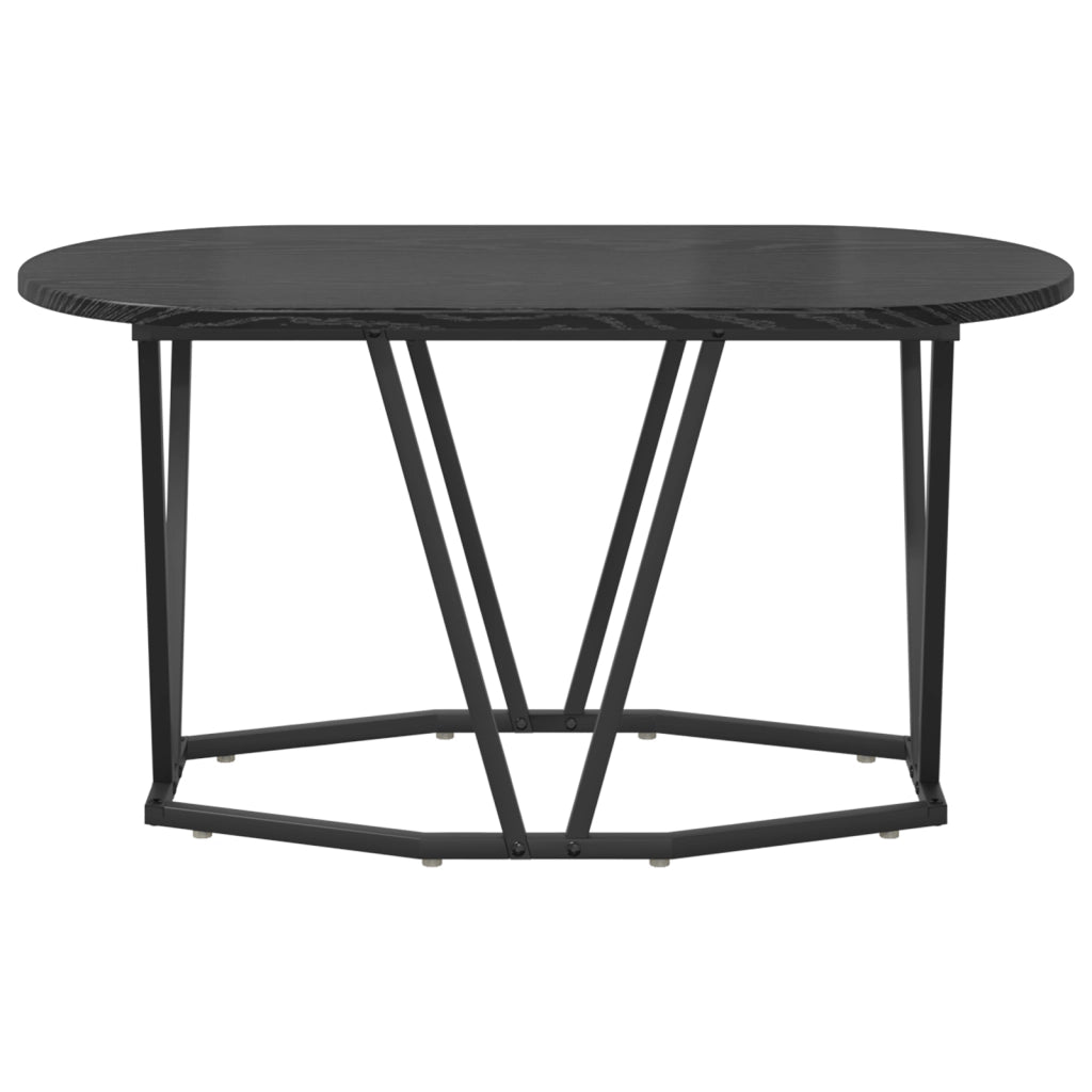Tavolino da caffÃ¨  Nero Rovere 80x40x40,5 cm in Legno Composito e Metallo