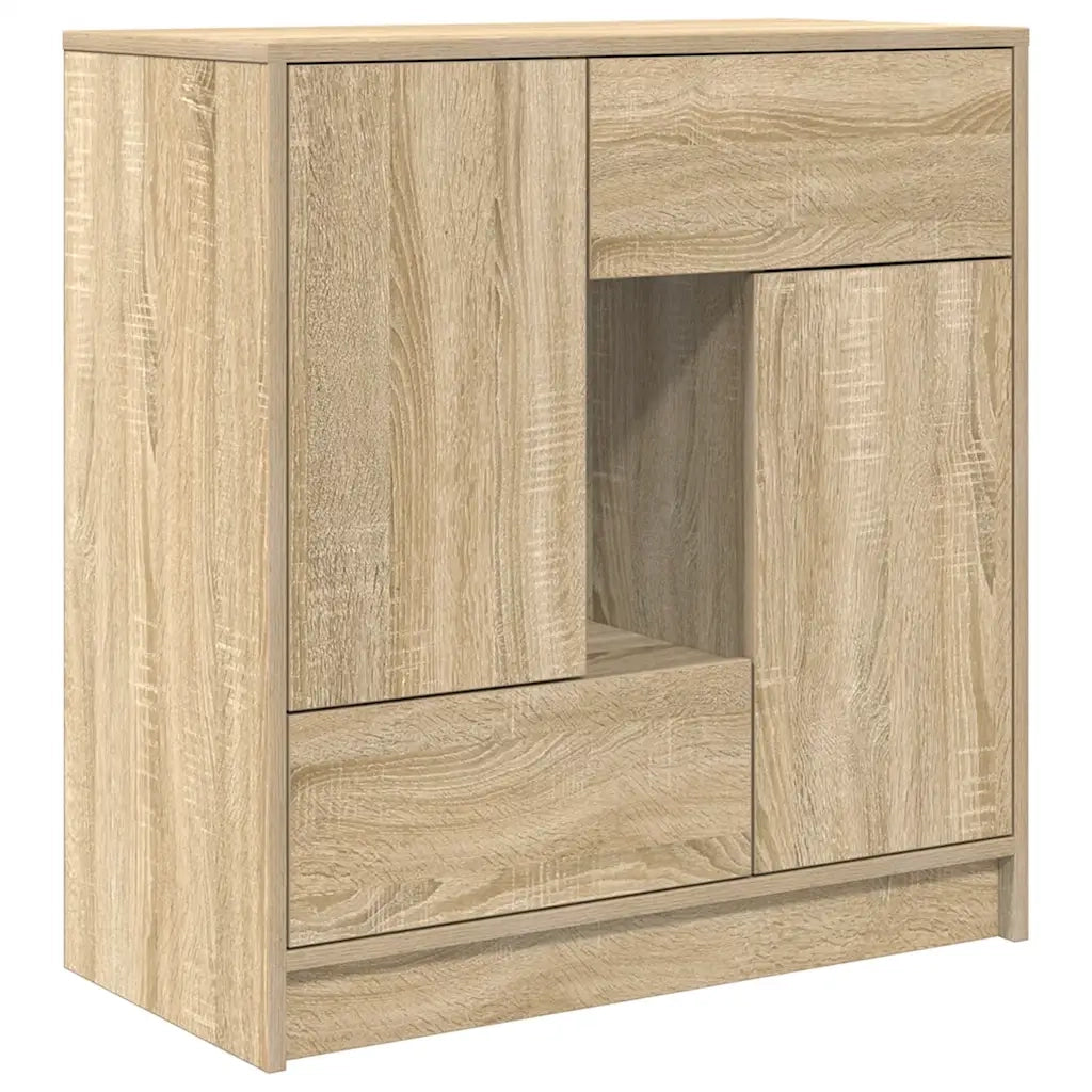 Credenza | Madia | Buffet da pranzo | Armadio da pranzo con Cassetti e Ante Rovere Sonoma 70,5x34x74,5 cm