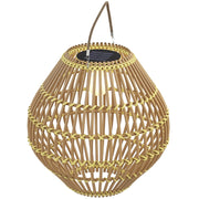 Lampada Solare da Giardino in Rattan ¨C zephmum ¨C Giallo 31x31x32 cm