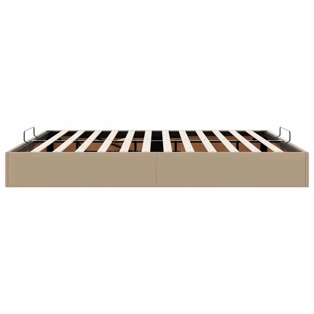 Struttura Letto Pouf senza Materasso-Giroletto con contenitore 200x200 cm Similpelle 890896