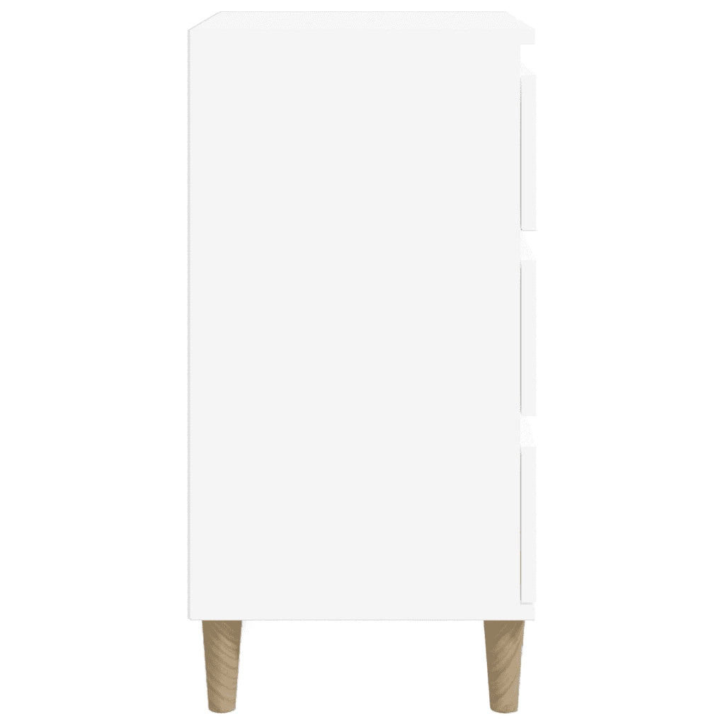 Comodino | Armadio da Notte | Mobiletto da notte Bianco 40x35x70 cm in Legno Multistrato