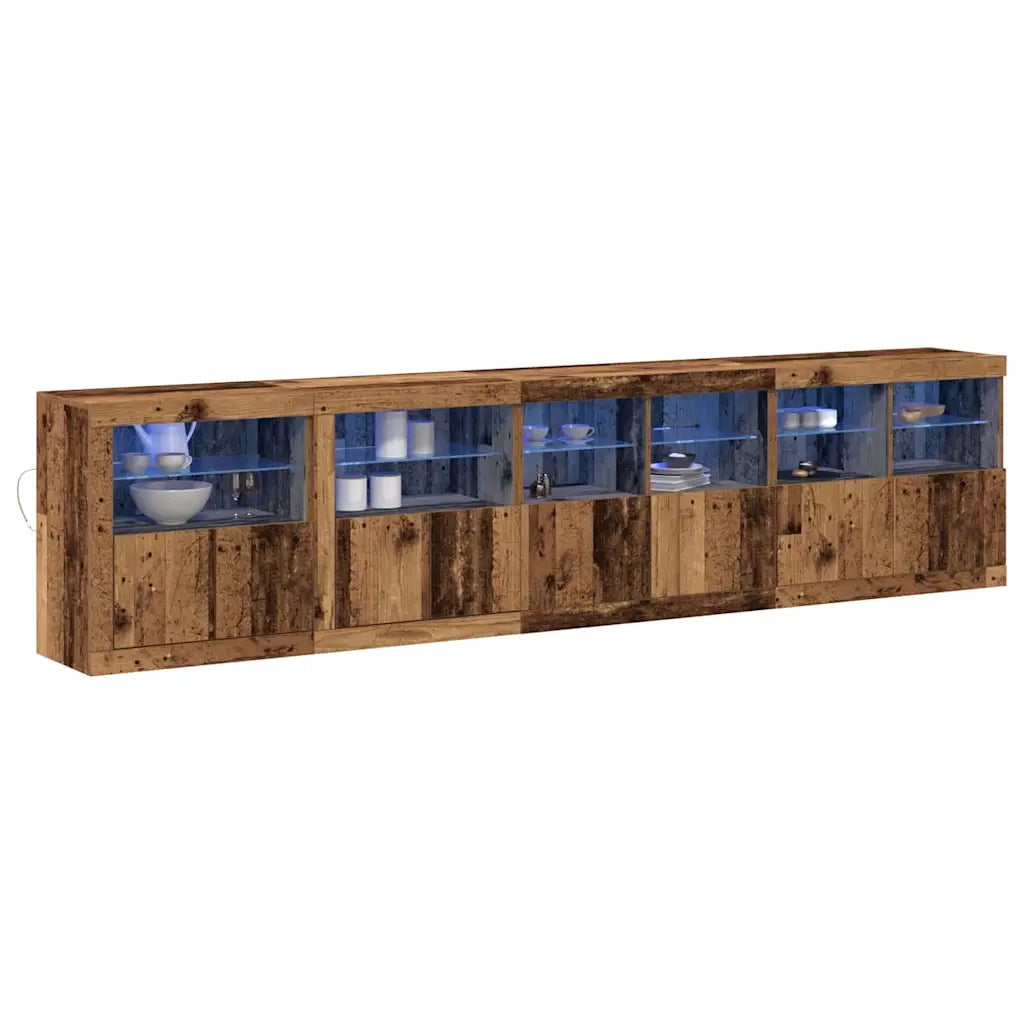 Madia LED Legno vecchio 283 x 37 x 67 cm Legno multistrato 3333113