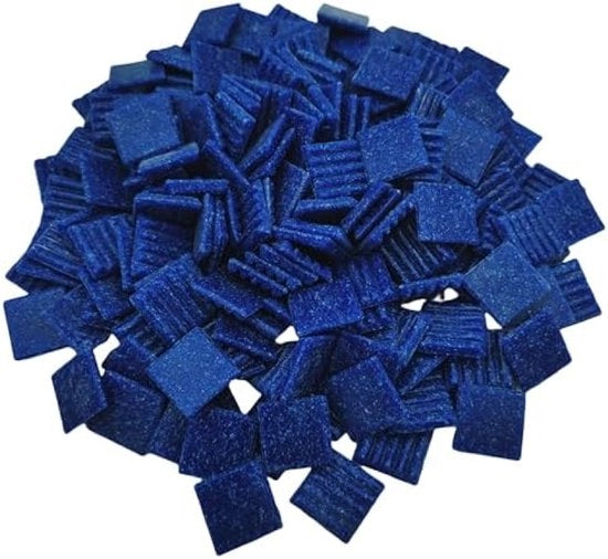 Set di Pietre Mosaico in Cristallo - 160 pezzi Blu Marina con Effetto Glitter per Progetti Creativi