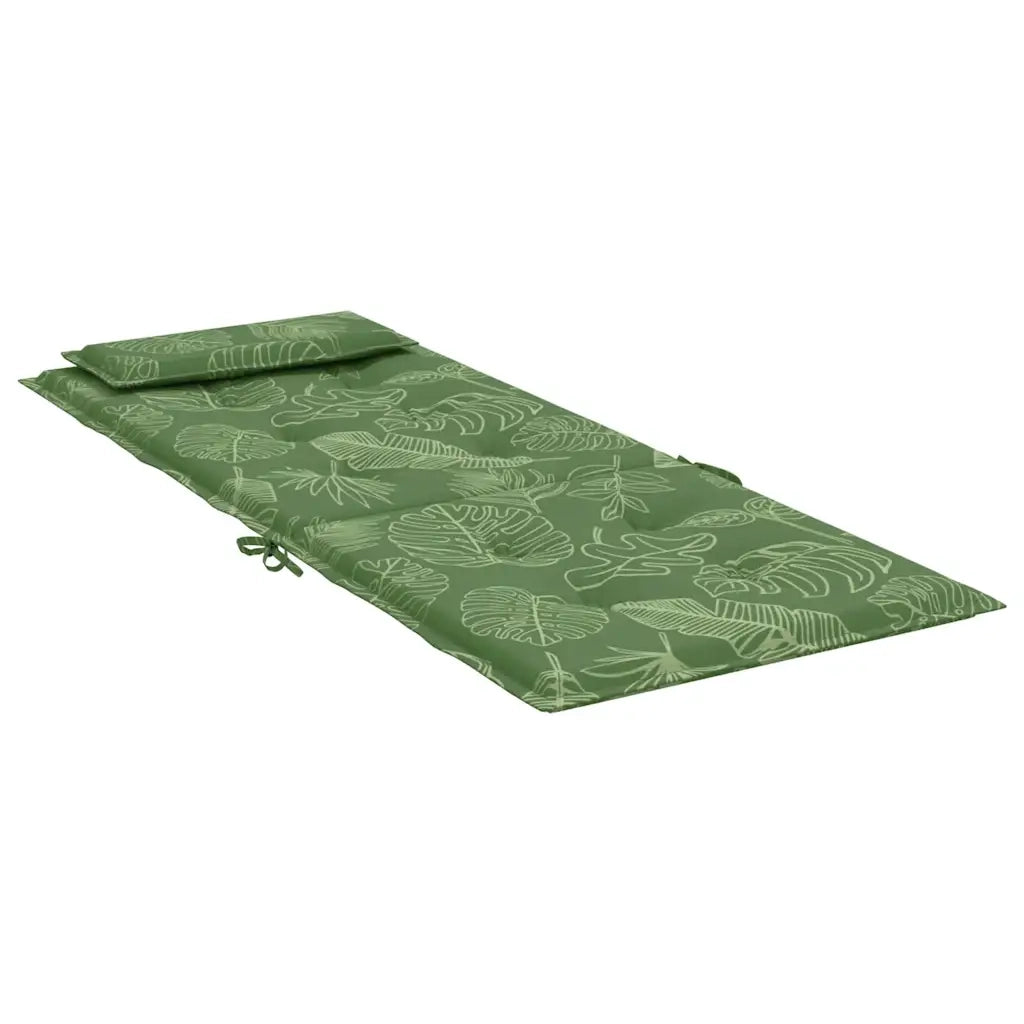 Cuscini Sedia Schienale Alto 2 pz Motivo Foglie Tessuto Oxford 361931