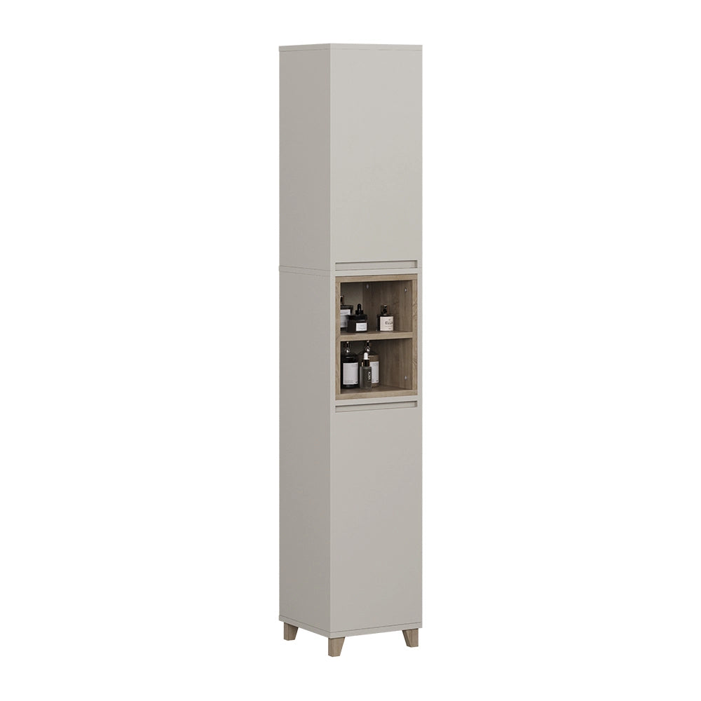 Vicco Armadio per il bagno Greige/Rovere 30 x 170 cm con 2 porte