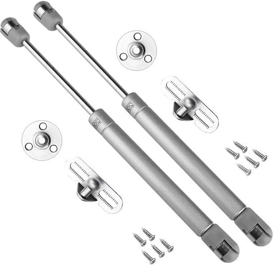 Dempatori a gas 200 N molla a gas shock mount per armadi cucina - porte armadi mensole - carico massimo 20 kg - 2 pezzi con viti (270 mm)