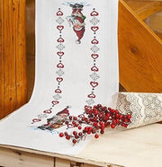 Bordurante tessuto loper 40 x 100 cm punto croce anticipato in 100% cotone set di punto per cucire a maglia invernale Natale.