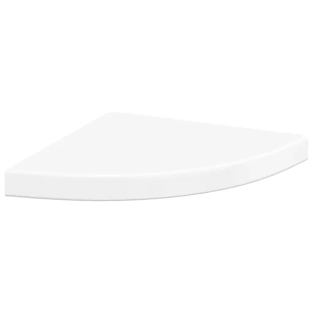 323909  Floating Corner Shelves 4 pcs High Gloss White 35x35x3,8 cm MDF 323909