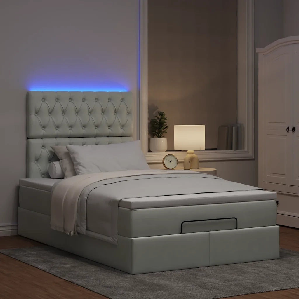 Struttura Letto Pouf con Materassi 120x190 cm Velluto 3314378