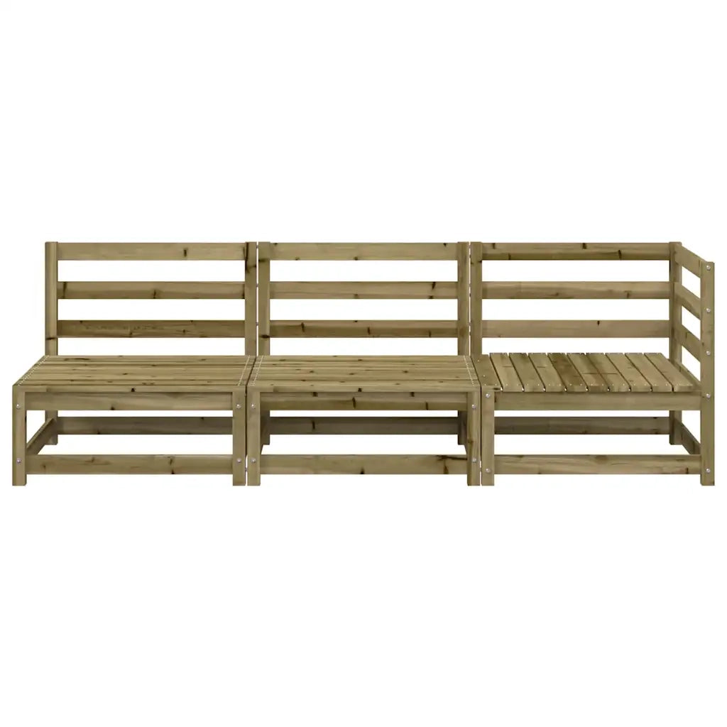 Divano da Giardino a 3 Sedute in Legno Impregnato di Pino 837955