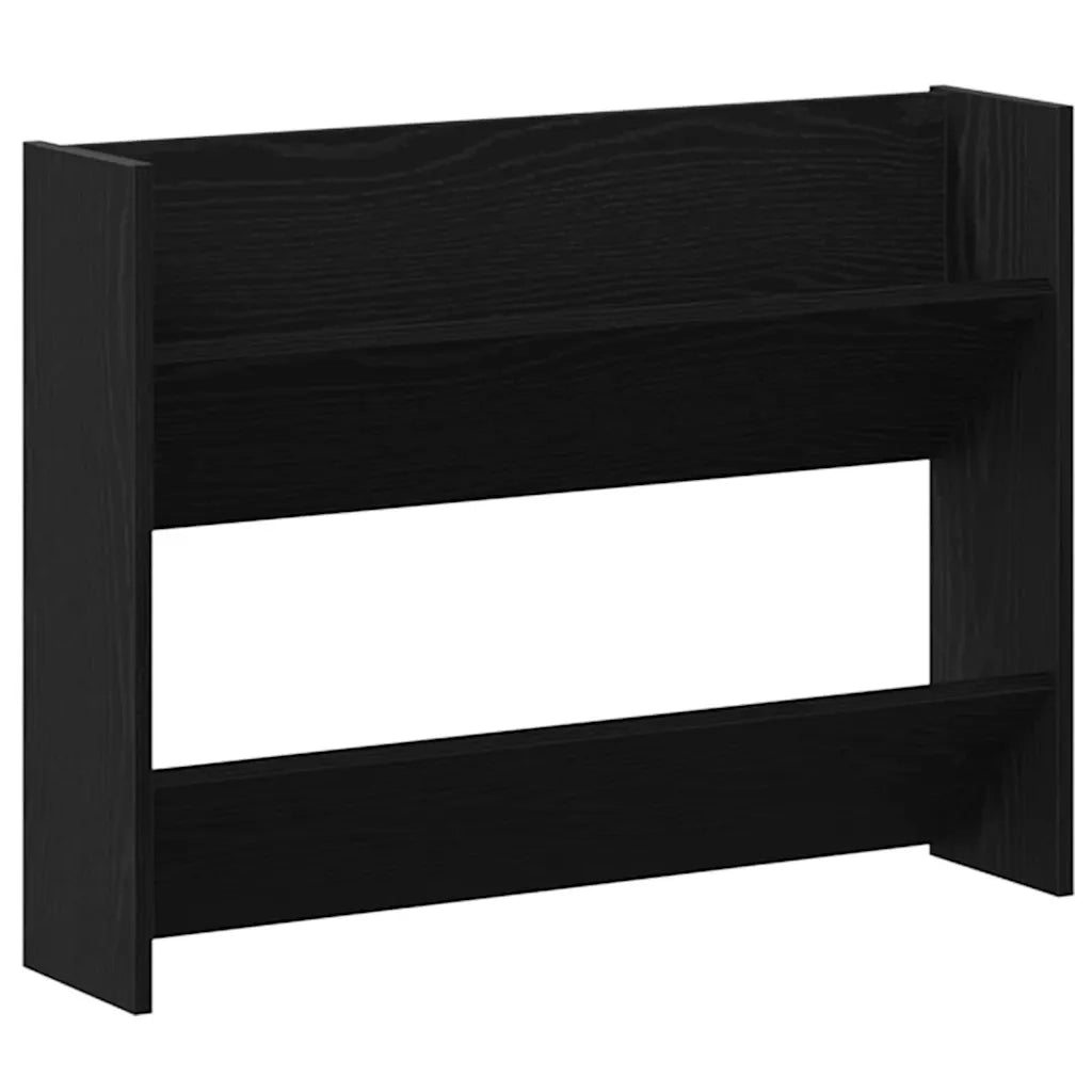 vidaXL Armadi per scarpe da muro 2 pcs Rovere nero Legno multistrato
