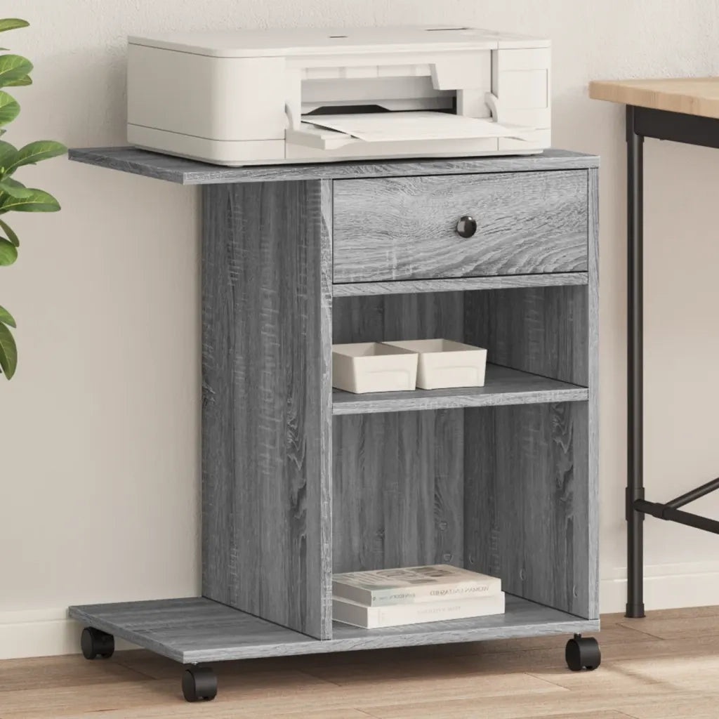 Supporto per Stampante con Ruote Grigio Sonoma 60x40x68,5 cm CFW2865406
