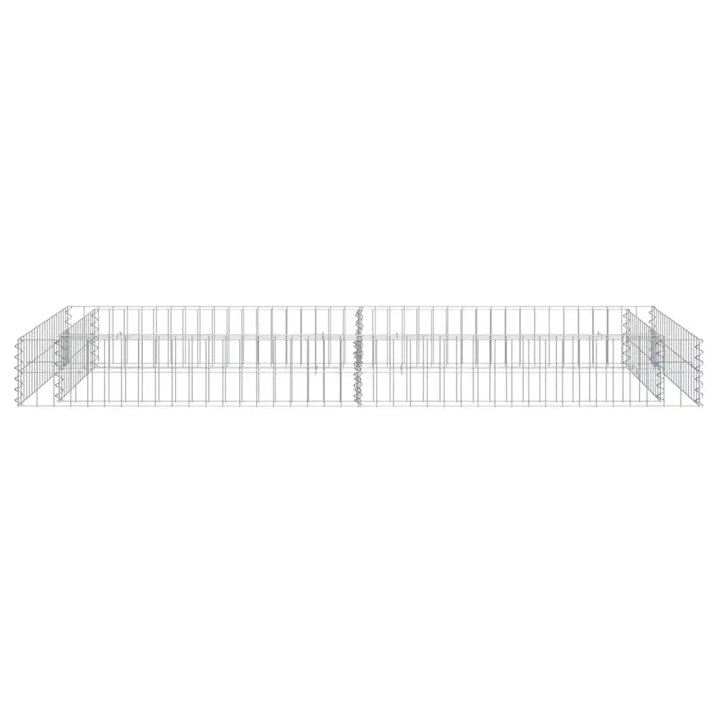Gabbione Letto Rialzato in Acciaio Zincato 200x100x20 cm cod mxl 47525