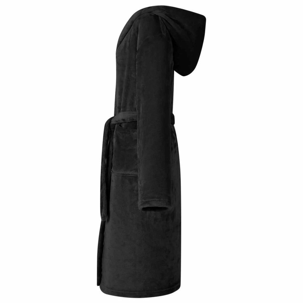 Accappatoio con Cappuccio Nero m Flanella CFW3563307