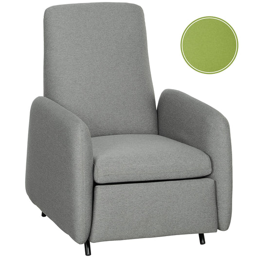 Poltrona Relax  Reclinabile con Poggiapiedi Estraibile e Copertura di Ricambio Grigio