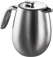 Caffettiera a stantuffo in acciaio inossidabile Columbia - 12 tazze 1,5 L - Mat Crome - Caffettiera a stantuffo in acciaio inossidabile Bodum