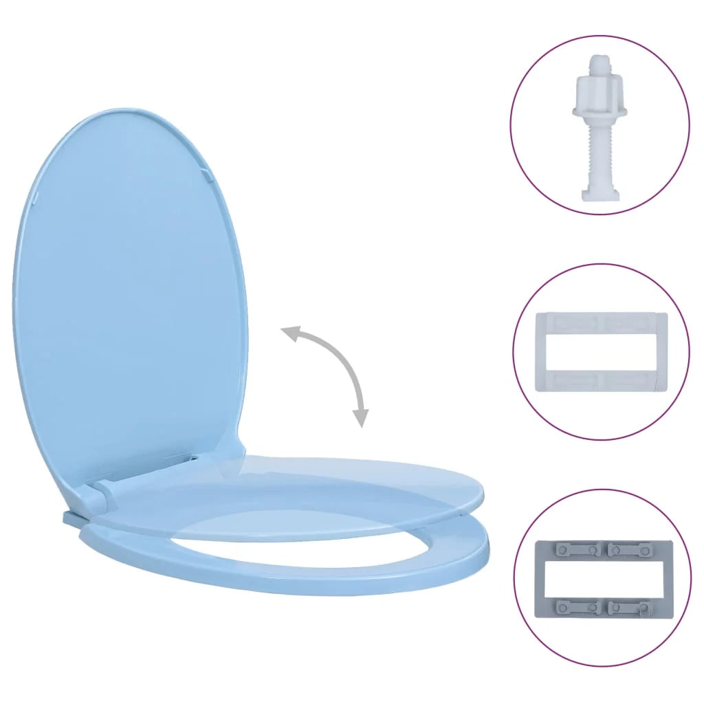 Sedile WC ovale blu con chiusura ammortizzata 02_0002923