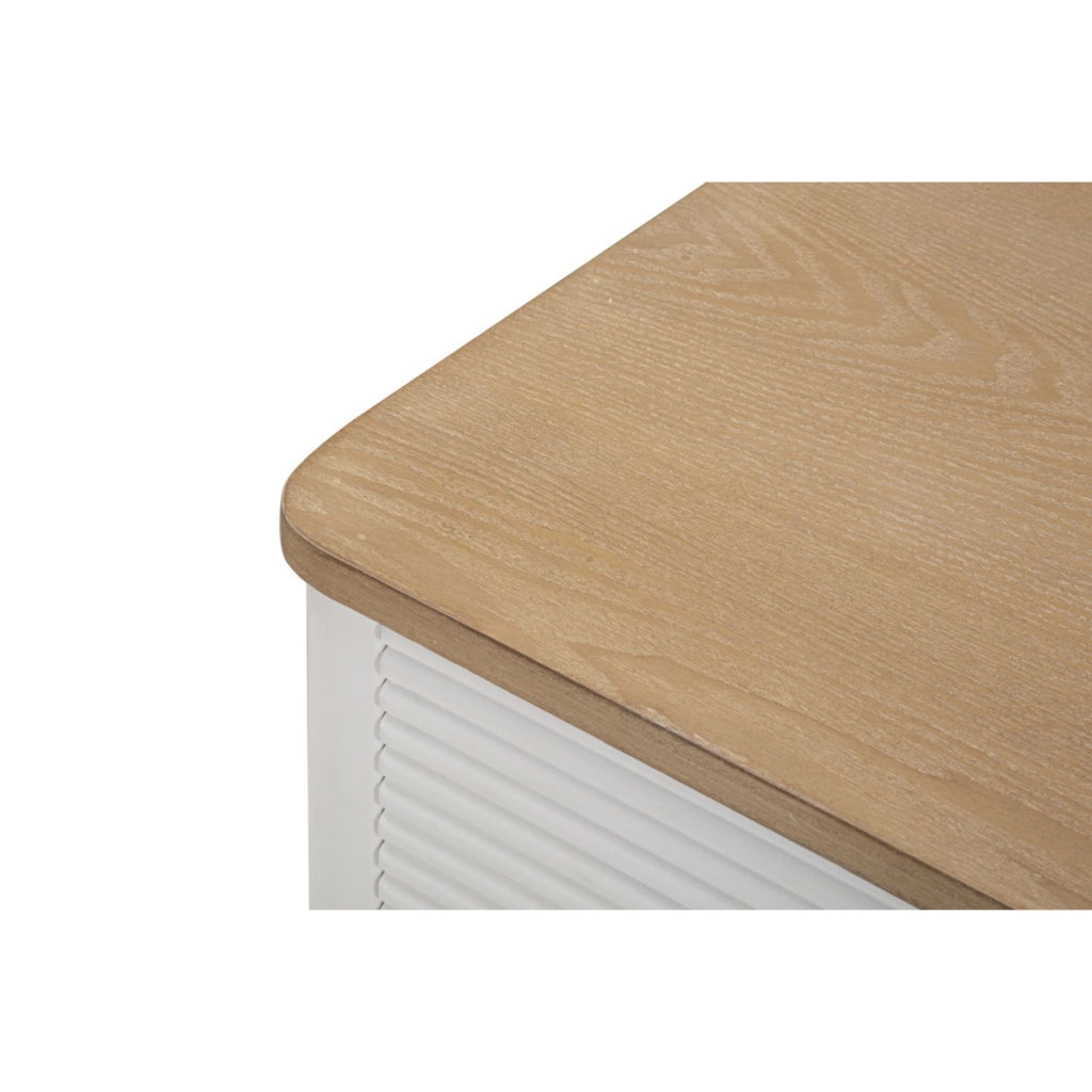 Cassettiera VKH8, Bianco, Legno, 78x37x80 cm