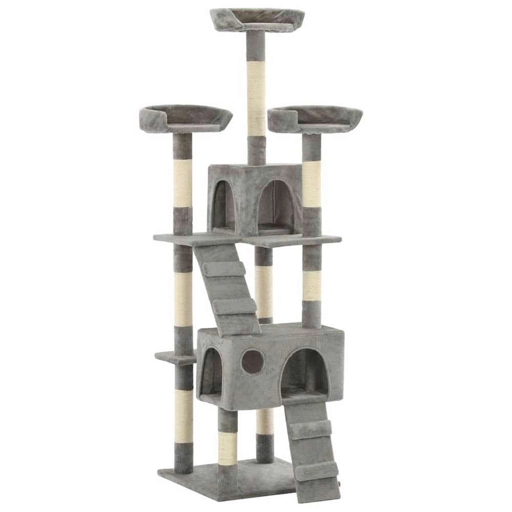 Cat Scratching Post With Sisal Scratching Columns, 170 Cm, Grey