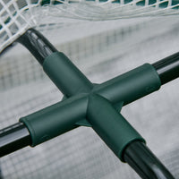 Fioriera per Orto con Serra 121x55x117 cm in Legno e Acciaio