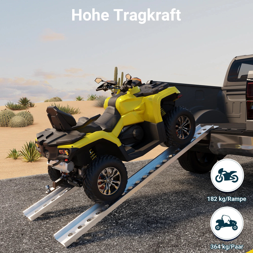 Rampa di carico 192 cm in alluminio per moto e quad fino a 182 kg