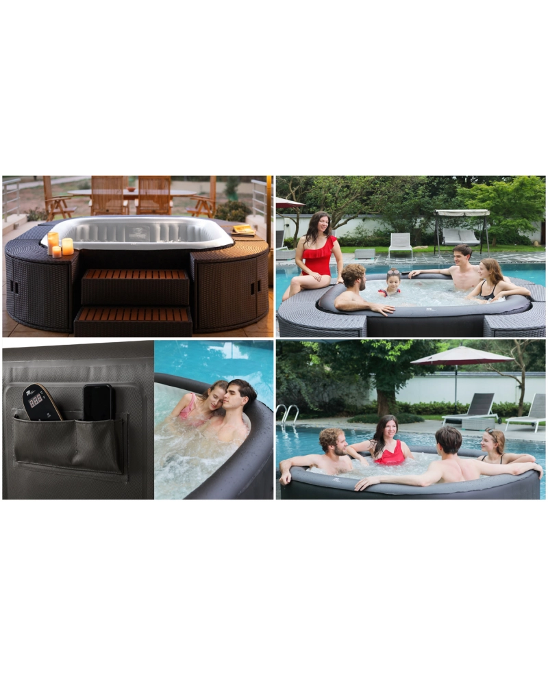 Minipiscina SPA idromassaggio gonfiabile da esterno o interno 185cm accessoriata Mspa Vito