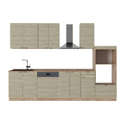 Cucina componibile Fame-Line Pannello in quercia/Rovere dorato 300 cm con armadio alto, PL Rovere Vicco