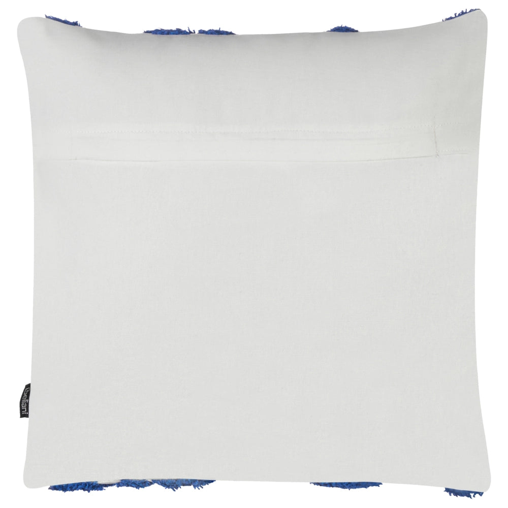 Set di 2 cuscini decorativi in cotone blu e bianco con motivo geometrico 45 x 45 cm Coperta rimovibile Accessori moderni per la camera da letto Soggiorno