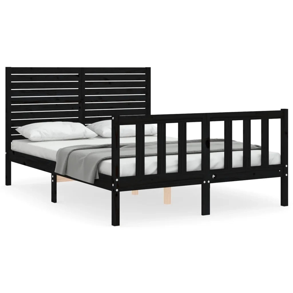 Giroletto con Testiera Nero Double in Legno Massellocod mxl 105014