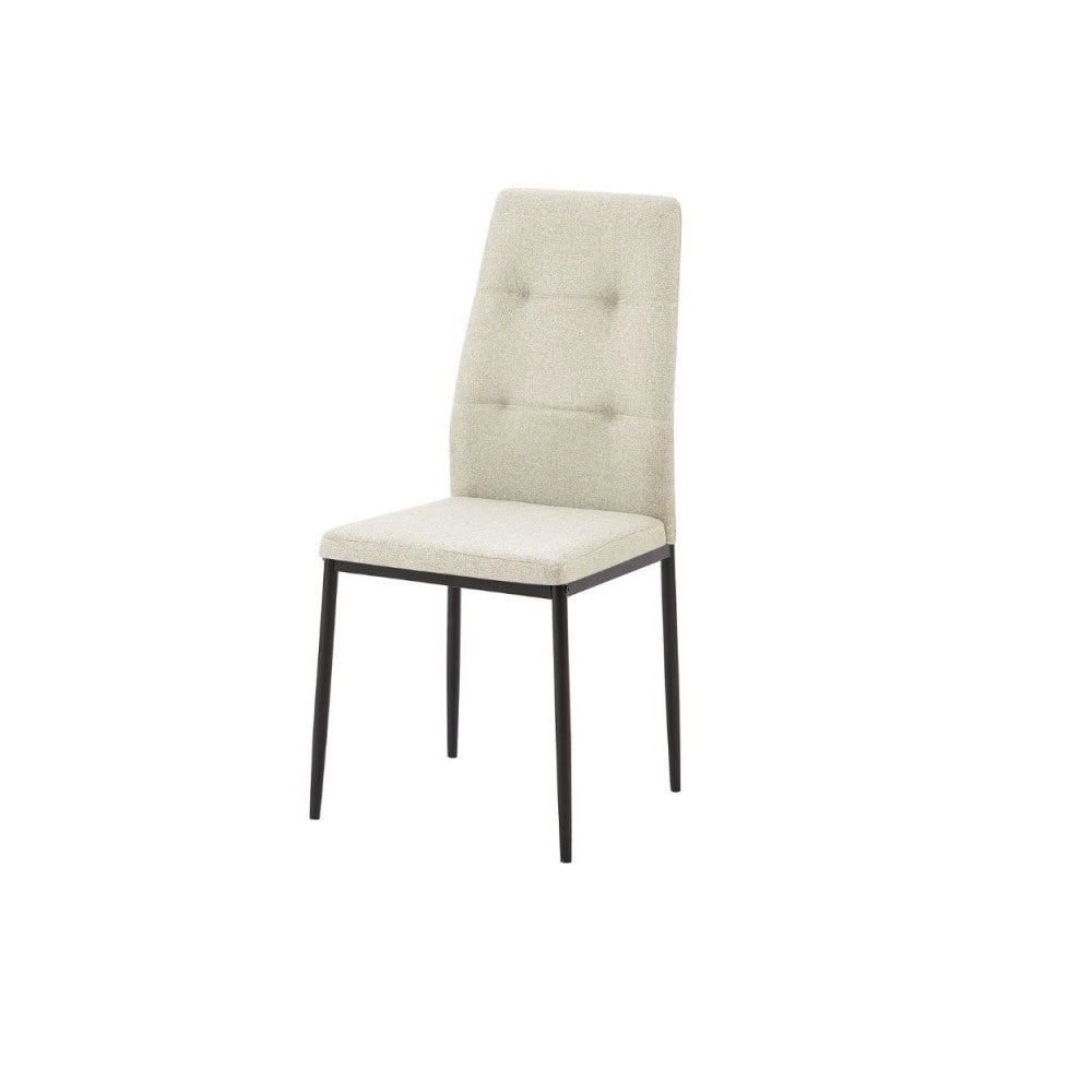 Set 4 Sedie da pranzo tessuto beige Adara 63.5x44x89h